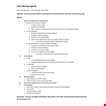 Sales Meeting Agenda example document template