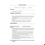 Medical Assistant Work Experience Resume example document template
