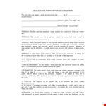 Real Estate Business Partnership Or Joint Venture Agreement example document template