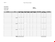 Project Planning Template In Excel