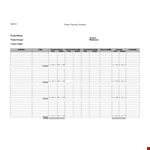 Project Planning Template in Excel example document template