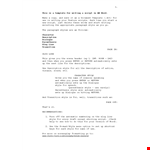 Professional Screenplay Template | Write Your Script with Ease example document template