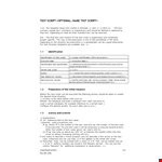 Test Case Template | Create Scripts, Define Actions, Track Numbers & More example document template