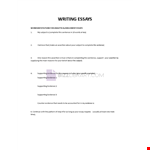 Essay Writing Guidelines example document template 