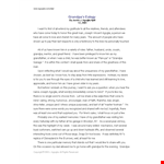 Example Grandpa Eulogy - Honoring the Legacy of a Great Grandfather example document template