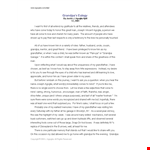 Example Grandpa Eulogy - Honoring the Legacy of a Great Grandfather example document template 
