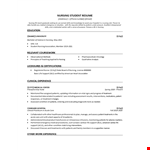 Nursing Resume example document template