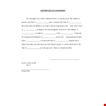 Certificate of Conformance & Affidavit - File with State & County example document template
