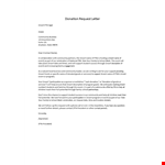 Formal Donation Request Letter example document template