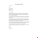 Formal Donation Request Letter example document template 