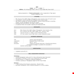 Corporate Finance Resume Format example document template