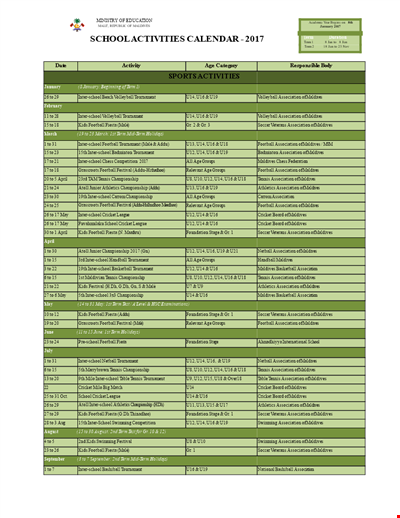 School Calendar - Plan Your Academic Year with our School Association in Maldives