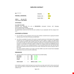 Employee Contract example document template