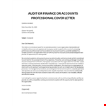 Auditor Cover letter example document template