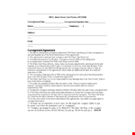 Consignment Agreement Template for Agreement and Consignor - Piano example document template