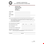 Return to Work Form - Efficient Employee Return Process example document template