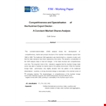 Market Share Analysis Template example document template