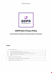 GDPR Privacy Policy template