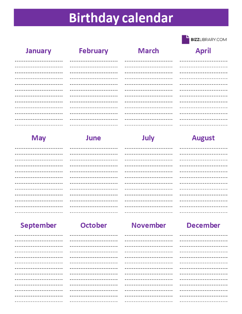 perpetual birthday calendar Main Image perpetual birthday calendar