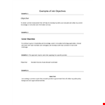 IT Resume Objective Sample - Effective Summer Example Objectives example document template