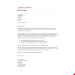 Formal Job Application Letter For hr example document template