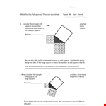 Modeling Pythagorean Theorem Worksheet example document template