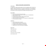 Drupal Developer Job Description example document template