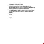 Recognition Letter example document template 