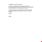 Recognition Letter example document template