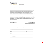 Use Our Legal Photo and Video Release Form for Your Peace of Mind example document template