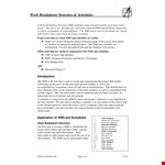 Work Breakdown Schedule Template example document template