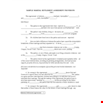 Settlement Agreement for Parties and Husband: Shall the Agreement be Settled? example document template