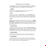 Residential House Lease Application example document template