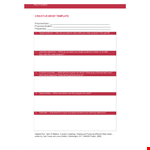 Proposed Creative Brief Template for Radio Program Targeting example document template