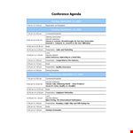 Professional Conference Agenda Template example document template