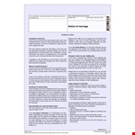 Marriage Separation Notice Template | Authority for Marriage | Civil & Local | Danish example document template