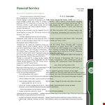 Funeral Service Program Template example document template