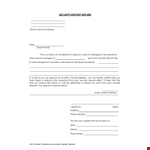 Return of Security Deposit Letter: Ensure a Safe and Swift Return | Your Company example document template