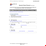 Research Project Proposal Template: Create an Effective Project Proposal example document template