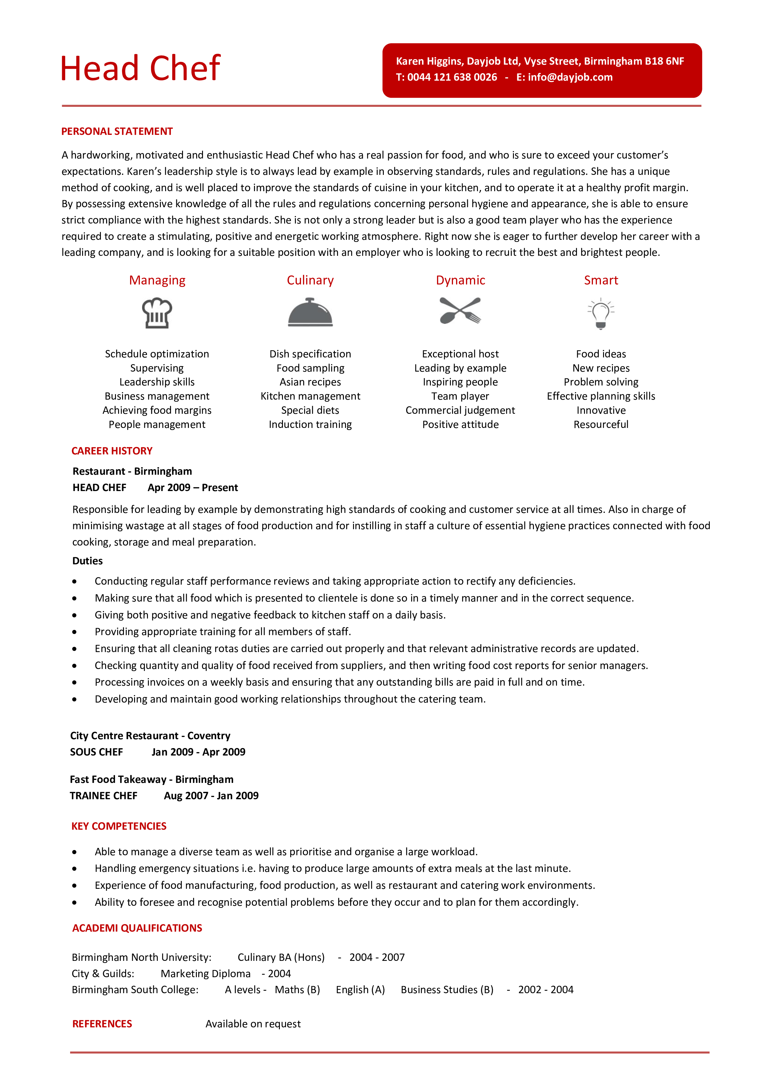 executive chef job in birmingham - find your dream career at dayjob template