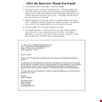 Medical Field Post Interview Thank You Email Sample Pdf Download example document template 