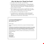 Medical Field Post Interview Thank You Email Sample Pdf Download example document template