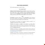 Franchise Agreement | Essential Business Contract | Franchisor-Franchisee Duty | Shall & Rights example document template