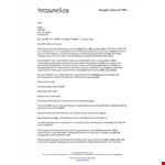 Small Company Offer Letter Format example document template 