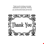 Thank You Card Template - Celebrate with a Special Thank You - Inviting Design example document template