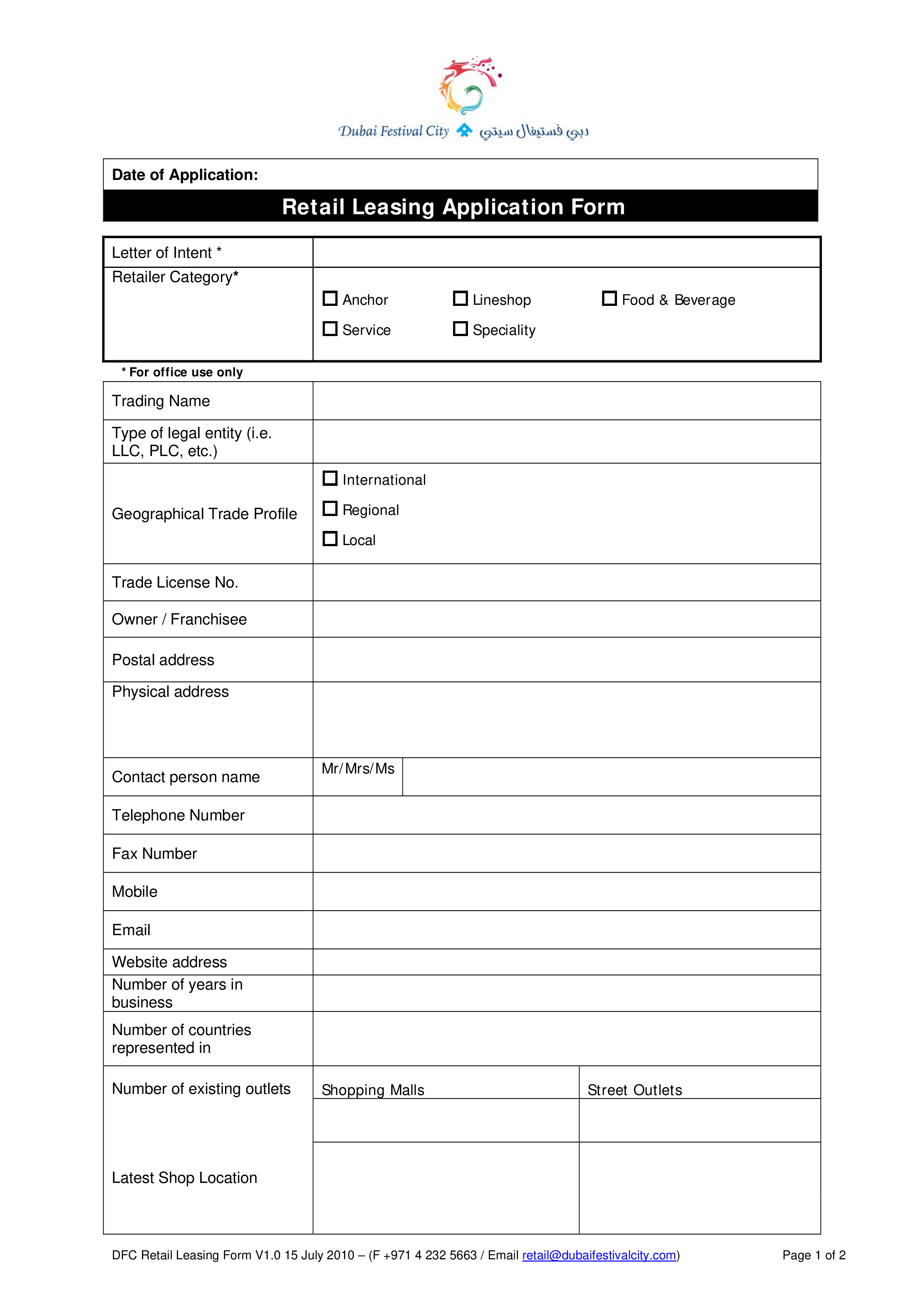 Retail Lease Application Template retail-lease-application-template