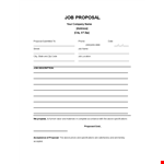 Create a Professional Job Proposal using our Template example document template
