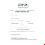 Employment Verification Form for Mortgage and Texas License example document template