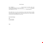 Proof of Funds Letter Template - Easily Available & Confirms Your Funds example document template