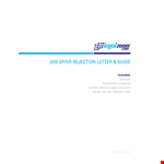Job Offer Rejection Guide Template example document template